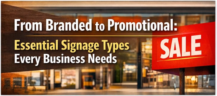 From Branded to Promotion, Essential Signage Types Every Business Needs